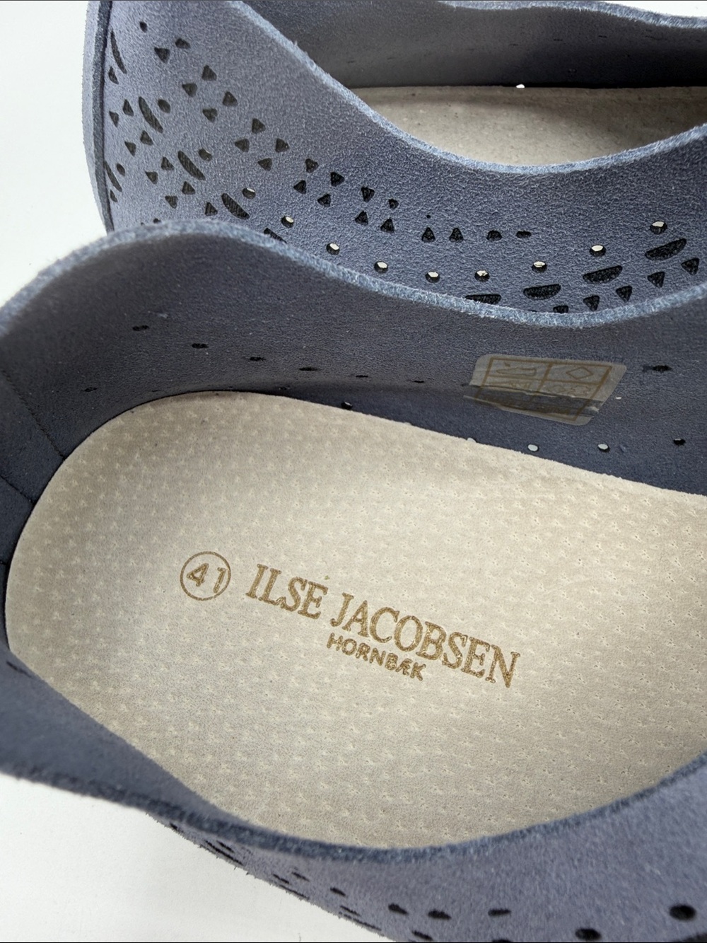 Ilse Jacobsen Gray Perforated Slip-On Loafers - Picture 4 of 8